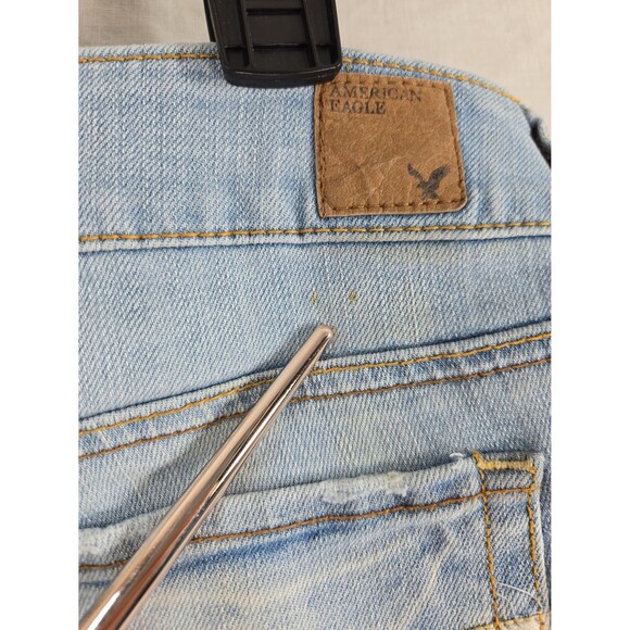 Y2K American Eagle Artist Jeans Low Rise Flared Bootcut Light Wash Size 6 SHORT - Picture 12 of 12
